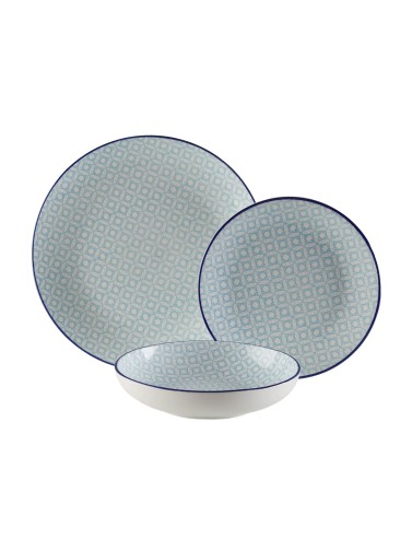 VAJILLA DE 18 PIEZAS MODELO NARA