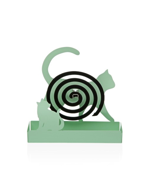 ANTI-MOSQUITO SPIRAL HOLDER FIGURE MODEL MISHU CAT GREEN
