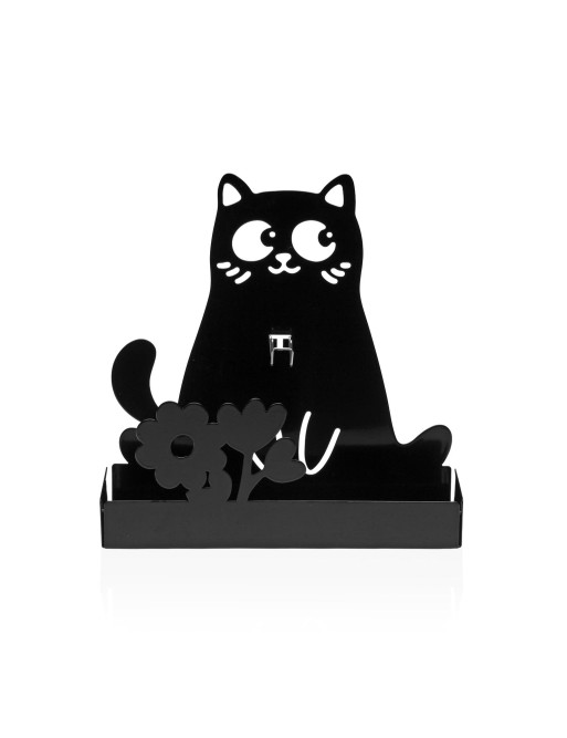 FIGURA PORTA ESPIRAL ANTIMOSQUITOS MODELO GATO MISO NEGRO