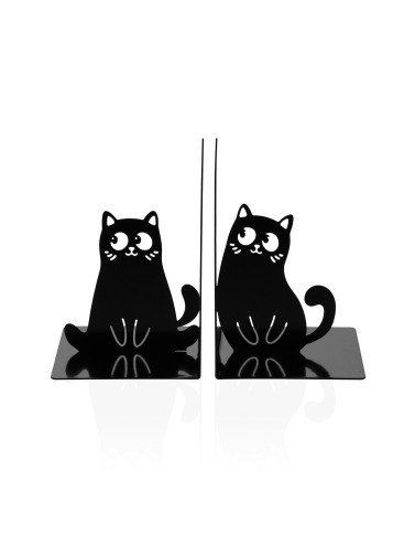 MISHI BLACK METAL BOOKEND MODEL CATS