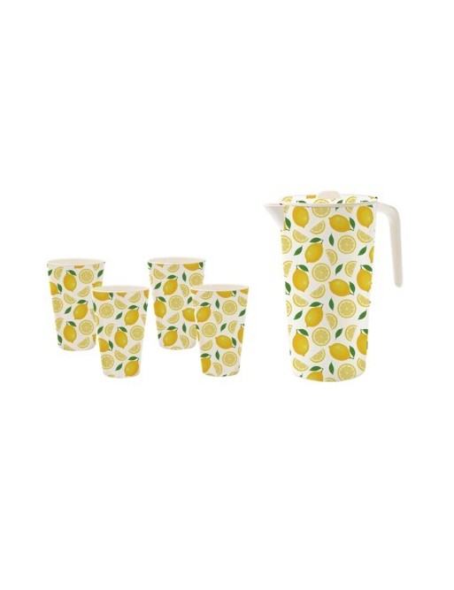 JEU DE 4 VERRES ET MODÈLE DE CRUCHE EN AGRUMES JEU DE 4 VERRES ET MODÈLE DE CRUCHE EN AGRUMES