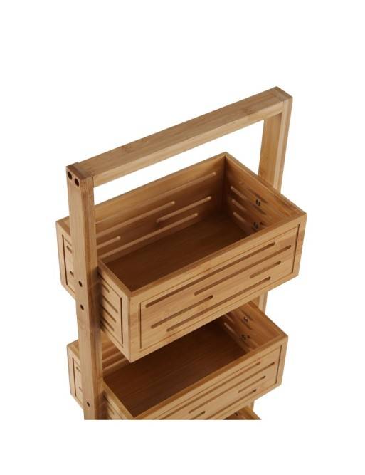 MEUBLE DE SALLE DE BAIN EN BAMBOU AVEC 3 ÉTAGÈRES MODÈLE NOOK MEUBLE DE SALLE DE BAIN EN BAMBOU AVEC 3 ÉTAGÈRES MODÈLE NOOK