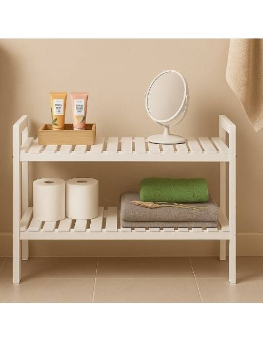 ESTANTERIA DE BAÑO CON 2 ESTANTES MODELO NOK ESTANTERIA DE BAÑO CON 2 ESTANTES MODELO NOK