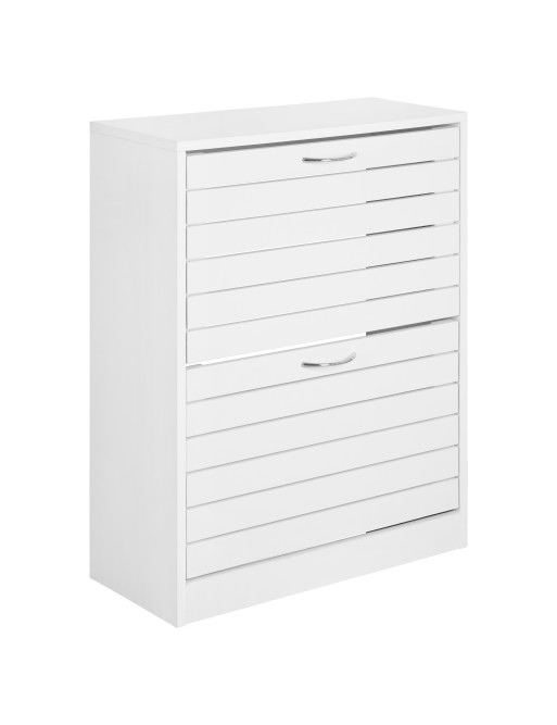 PORTE-CHAUSSURES EN BOIS AVEC 2 TIROIRS MODÈLE LIDO BLANC PORTE-CHAUSSURES EN BOIS AVEC 2 TIROIRS MODÈLE LIDO BLANC