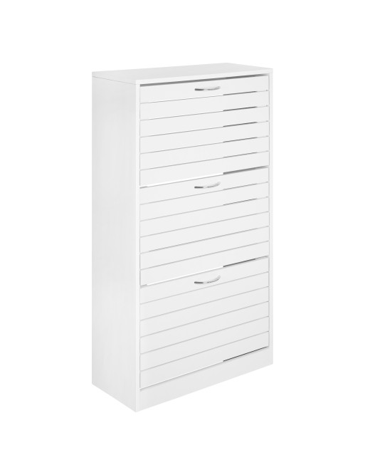 PORTE-CHAUSSURES EN BOIS AVEC 3 TIROIRS MODÈLE LIDO BLANC PORTE-CHAUSSURES EN BOIS AVEC 3 TIROIRS MODÈLE LIDO BLANC