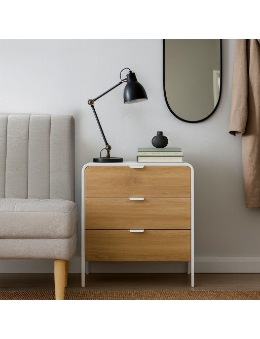 DRAWER UNIT WITH 3 DRAWERS MODEL ZYANA WHITE