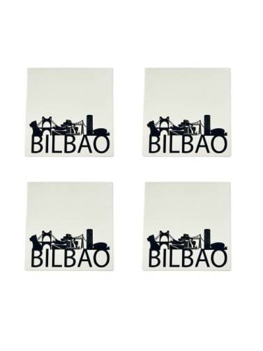 SET DE 4 POSAVASOS MODELO BILBAO CIUDAD