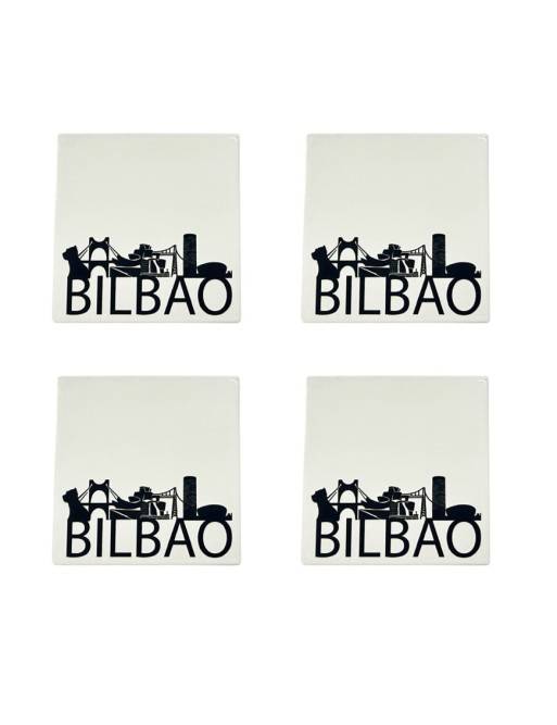SET DE 4 POSAVASOS MODELO BILBAO CIUDAD SET DE 4 POSAVASOS MODELO BILBAO CIUDAD