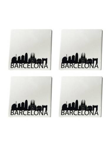 SET DE 4 POSAVASOS MODELO BARCELONA CIUDAD