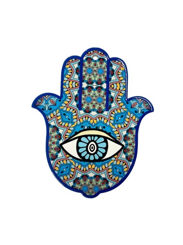 CERAMIC PLACEMAT MODEL HAND OF FATIMA BLUE
