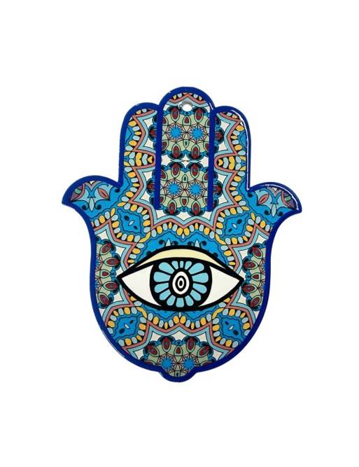 CERAMIC PLACEMAT MODEL HAND OF FATIMA BLUE CERAMIC PLACEMAT MODEL HAND OF FATIMA BLUE