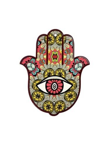 KERAMIK-PLATZMATTENMODELL MANO DE FATIMA ROT