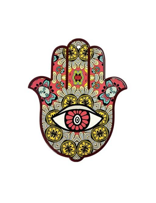 KERAMIK-PLATZMATTENMODELL MANO DE FATIMA ROT