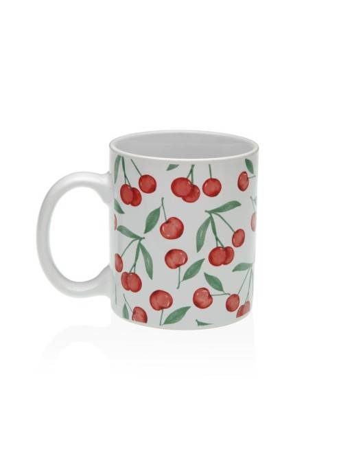 MUG O TAZA DE DESAYUNO MODELO CEREZAS