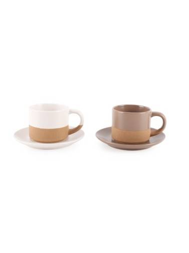 SET DE 6 TAZAS DE CAFE CON PLATO MODELO IMARA