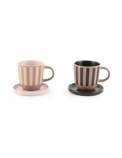 ENSEMBLE DE 6 TASSES À CAFÉ AVEC SOUCOUPE MODÈLE JABARI