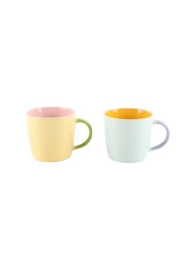 ENSEMBLE DE 2 TASSES OU TASSES DE PETIT-DÉJEUNER MODÈLES DE SUCRE