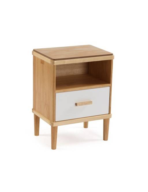 OLAR-MODELL HOLZNACHTTISCH MIT 1 SCHUPPE