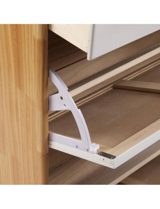 OLAR-MODELL HÖLZERNES SCHUHREGAL MIT 3 SCHUBLADEN