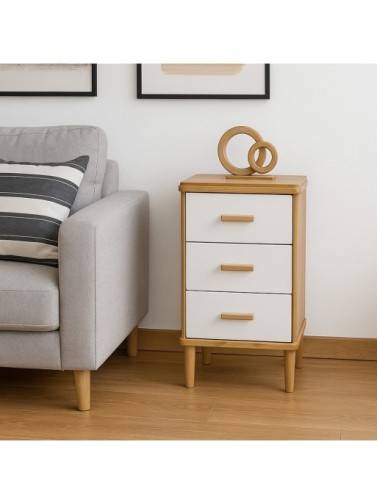 COMODA DE MADERA CON 3 CAJONES MODELO OLAR