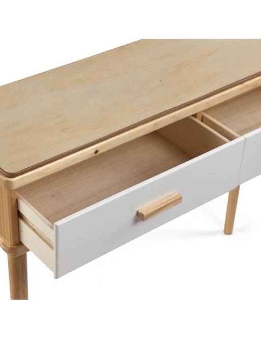 CONSOLE EN BOIS AVEC MODÈLE OLAR À 2 TIROIRS