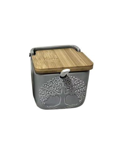 SUCRIER AVEC COUVERCLE EN BAMBOU MODÈLE COSMOS GRAY