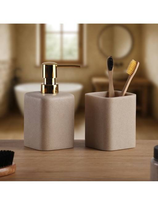 SUPPORT BROSSE À DENTS BEIGE ÉTANT SUPPORT BROSSE À DENTS BEIGE ÉTANT