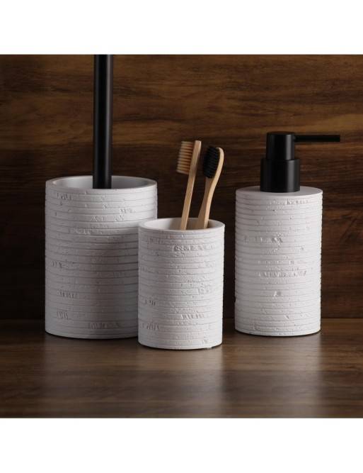 SAVIK WHITE BATHROOM TOILET BRUSH HOLDER