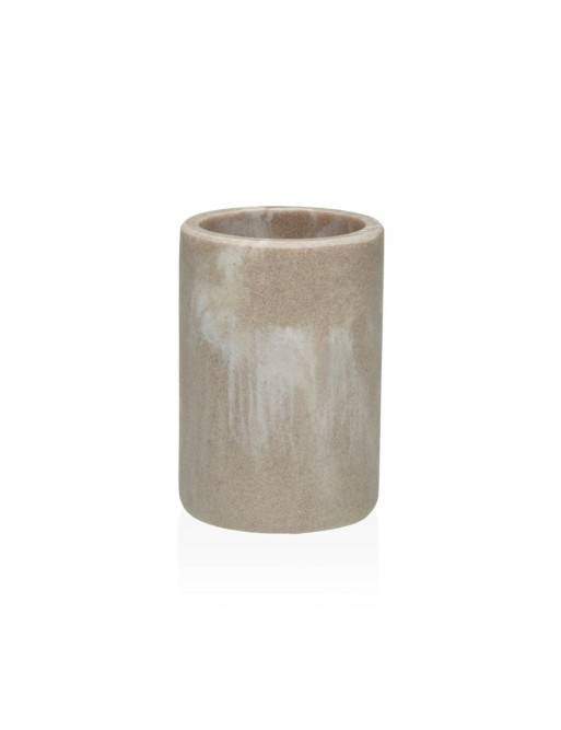 VASO PORTACEPILLOS MODELO LINDE BEIGE PIEDRA VASO PORTACEPILLOS MODELO LINDE BEIGE PIEDRA
