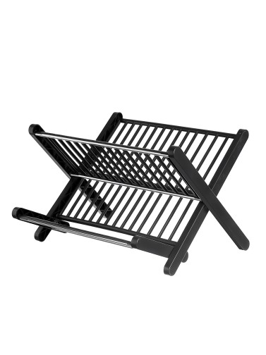 ZIA BLACK FOLDING DISH RACK