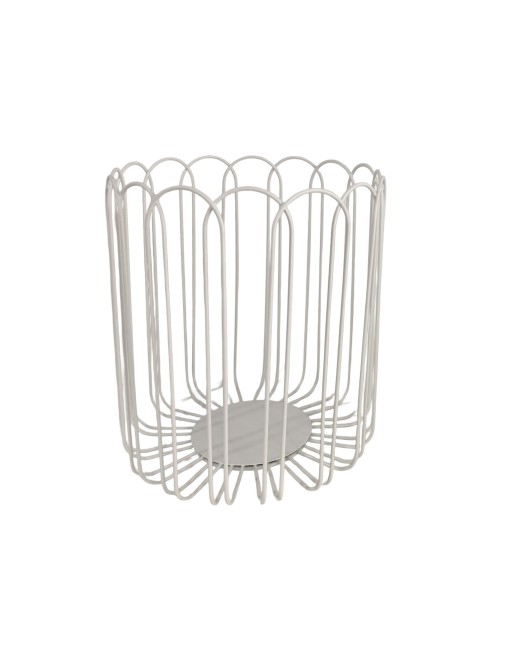 HIGH METALLIC FRUIT BOWL MODEL ZESTIA WHITE