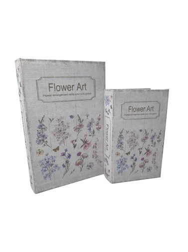 SET OF 2 FLOWER ART MODEL DECORATION BOOKS