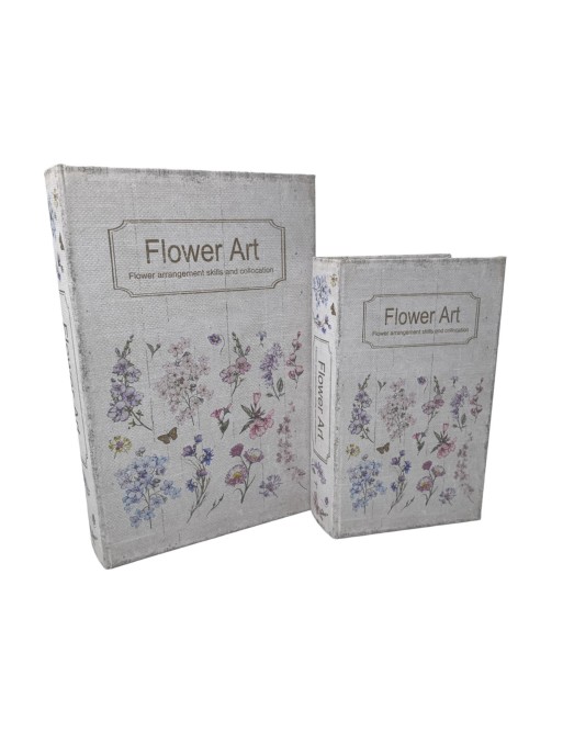 SET OF 2 FLOWER ART MODEL DECORATION BOOKS