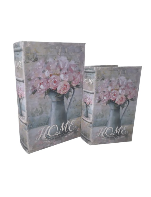 ENSEMBLE DE 2 LIVRES DE DÉCORATION FLEURS MODÈLE MAISON