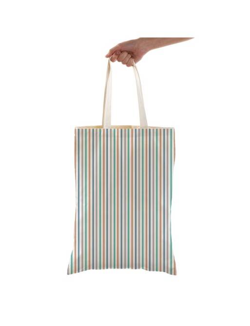 STRIPED SHOPPING BAG