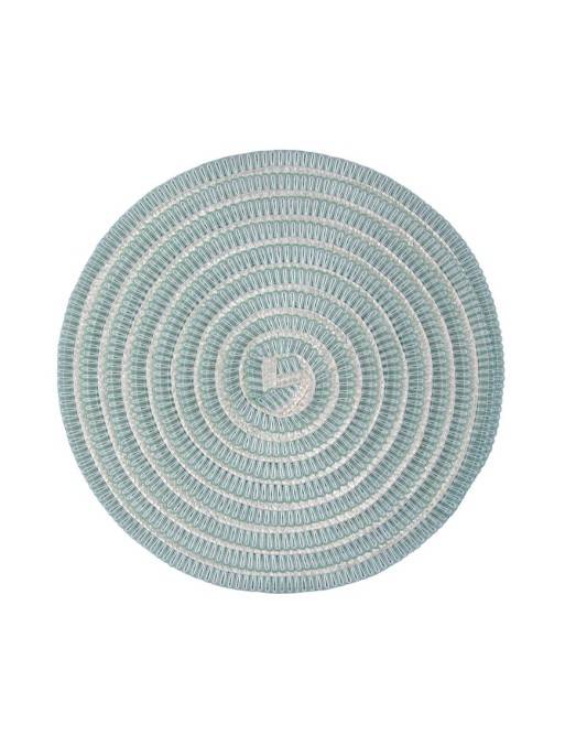 DESSOUS DE PLAT ROND BLEU ET BLANC DESSOUS DE PLAT ROND BLEU ET BLANC