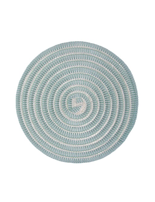 RUNDE EINZELTISCHDECKE MODELL CICLO BLAU UND WEISS