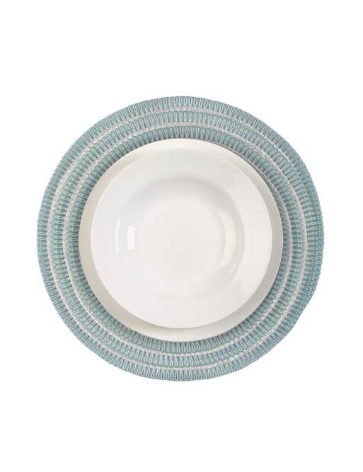 NAPPE RONDE INDIVIDUELLE MODÈLE CICLO BLEU ET BLANC