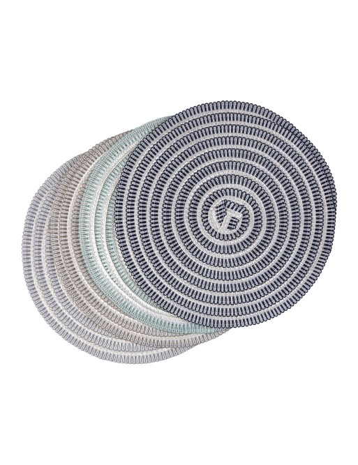 RUNDES EINZELTISCHDECKENMODELL CICLO GRAU UND WEISS