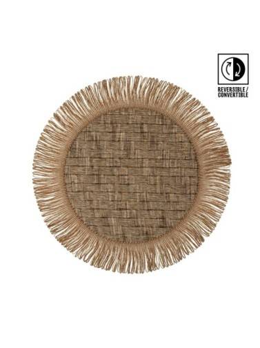 BROWN ROUND PAPER PLACEMAT