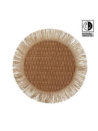DESSOUS DE PLAT PAPIER ROND MARRON