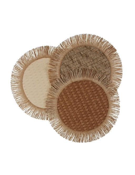 REVERSIBLE INDIVIDUAL TABLECLOTH VERSO MODEL LIGHT BROWN REVERSIBLE INDIVIDUAL TABLECLOTH VERSO MODEL LIGHT BROWN