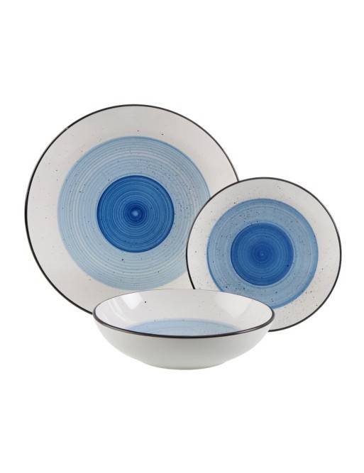 VAJILLA DE 18 PIEZAS MODELO ARLO AZUL VAJILLA DE 18 PIEZAS MODELO ARLO AZUL