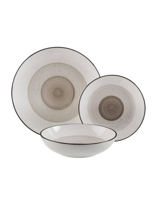 VAJILLA DE 18 PIEZAS MODELO ARLO GRIS VAJILLA DE 18 PIEZAS MODELO ARLO GRIS