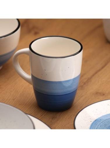 MUG O TAZA DE DESAYUNO MODELO ARLO AZUL