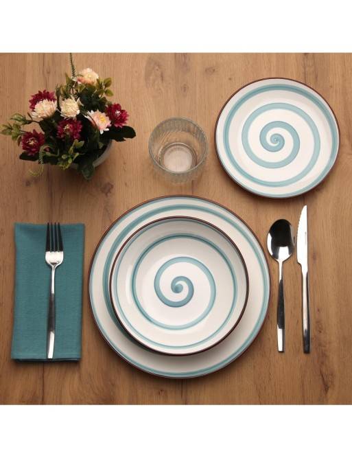 ENSEMBLE DE VAISSELLE MODÈLE ELIA BLUE À 18 PIÈCES ENSEMBLE DE VAISSELLE MODÈLE ELIA BLUE À 18 PIÈCES