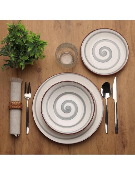 MODÈLE DE VAISSELLE À 18 PIÈCES ELIA GRAY MODÈLE DE VAISSELLE À 18 PIÈCES ELIA GRAY