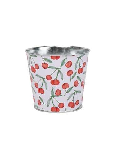 MACETA DE METAL MODELO CEREZAS 13,3x11,3 CM