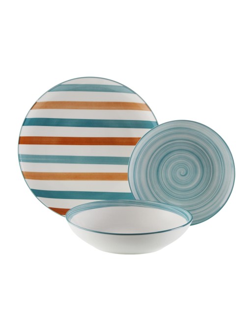 VAJILLA DE 18 PIEZAS MODELO HORIZON