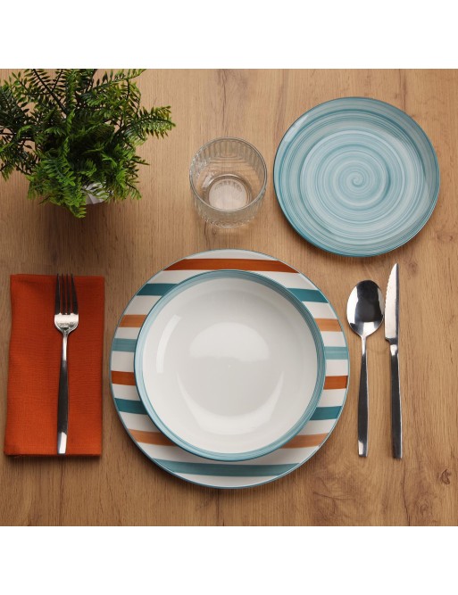 VAJILLA DE 18 PIEZAS MODELO HORIZON